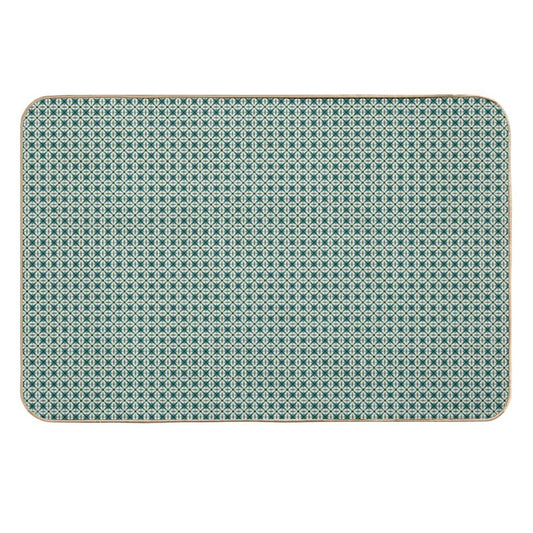 Tiny Diamond Petals in Green  Odorless Bath Mat