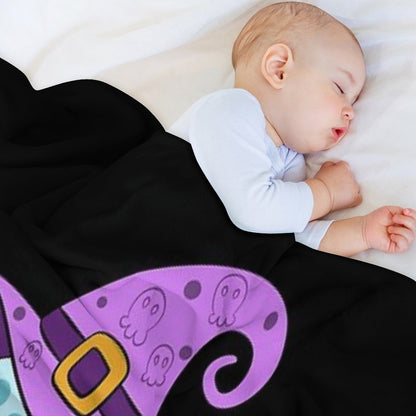 Adorable Axolotl in A Witch Costume Versatility Throw Blanket