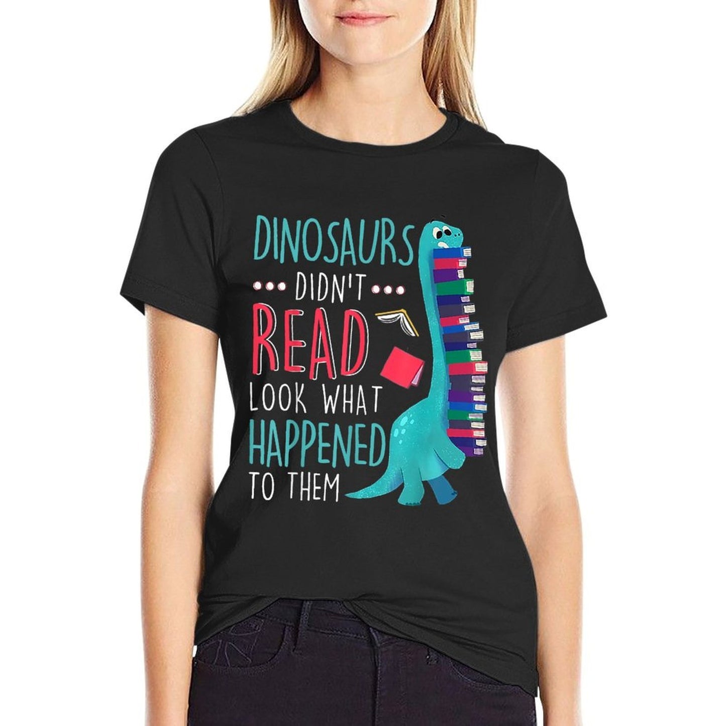 Teacher Dinosaurs Didnt Read Look What Happened Book Reading  Soft T-Shirt