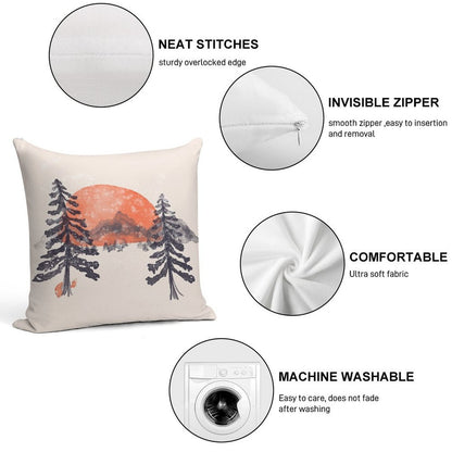 First Snow... Soft Washable Throw Pillow