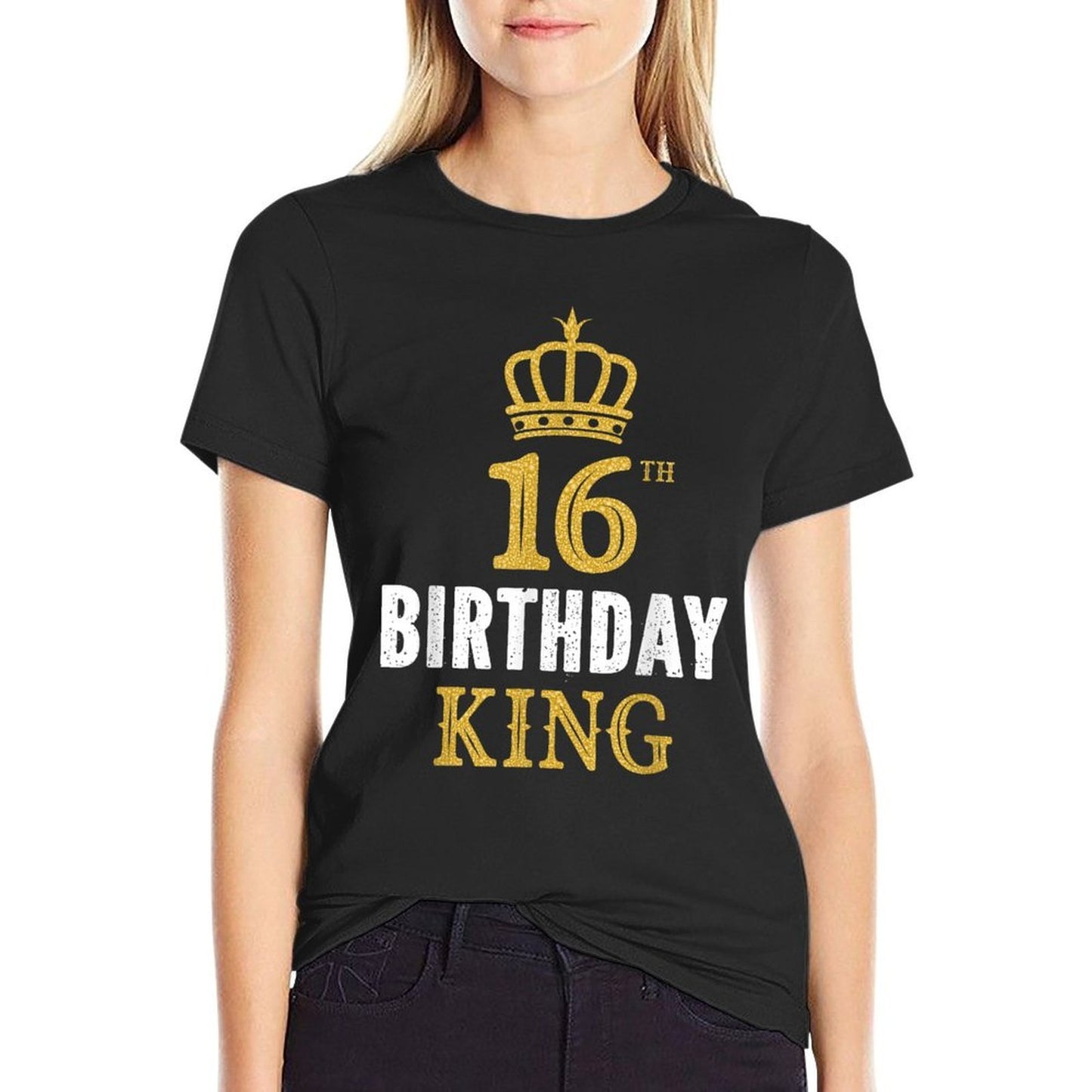Happy 16th Birthday King 16 Years Old Party Ideas For Boys  Vintage-inspired T-Shirt