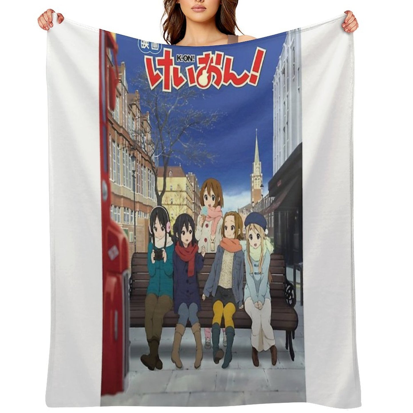K-On! Movie Wrinkle-free Throw Blanket