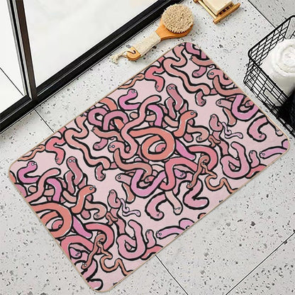A Tangle of Worms Durable Bath Mat
