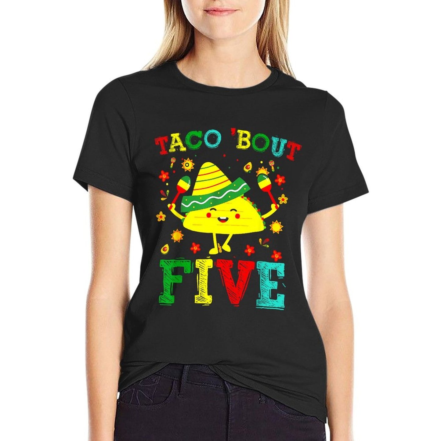 Taco 5th Birthday Outfit Taco Bout Five Mexican Fiesta  Soft T-Shirt