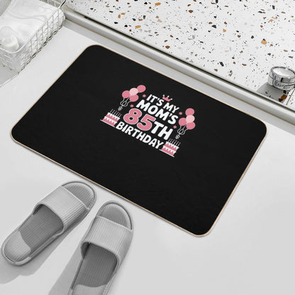 Balloons It's My Mom's 85th Birthday 1940 85 Years Old  Rapid-Drying Bath Mat