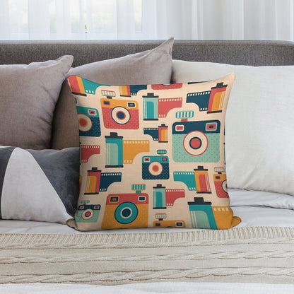 Film Rolls And Cameras Soft Luxury Feel Throw Pillow