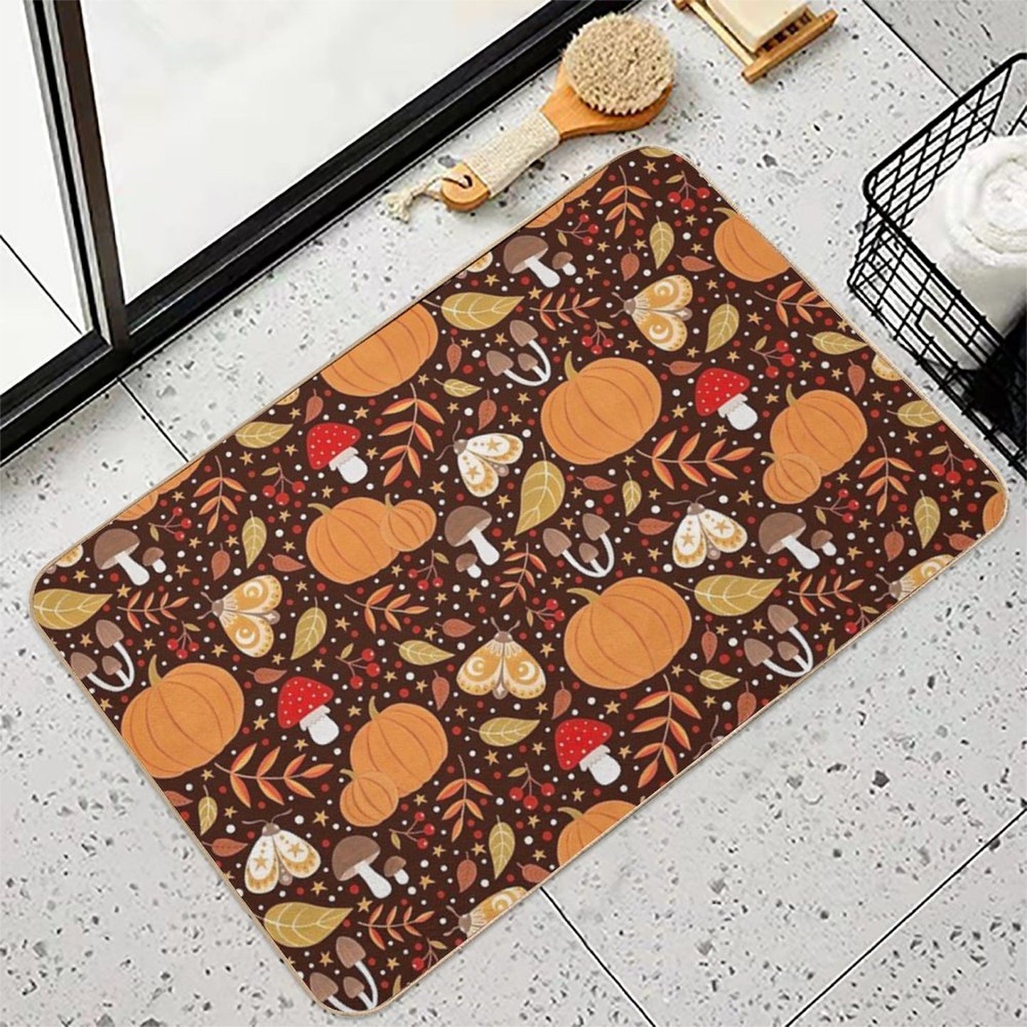 Autumn Elements  Easy To Clean Bath Mat