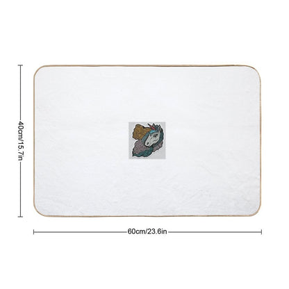 Gray Unicorn  Odorless Bath Mat