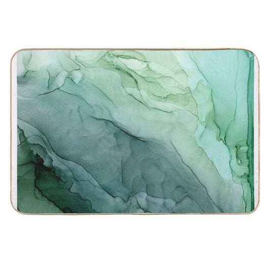 Spring Botanicals Abstract Flow Painting Durable Bath Mat