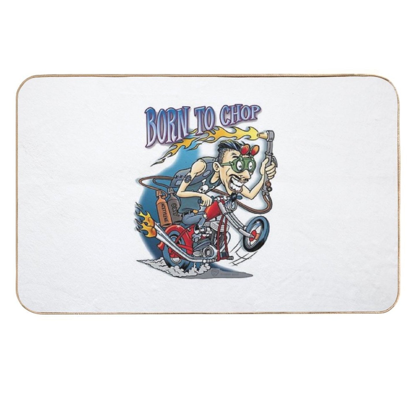 Born To Chop  Pet-Safe Bath Mat