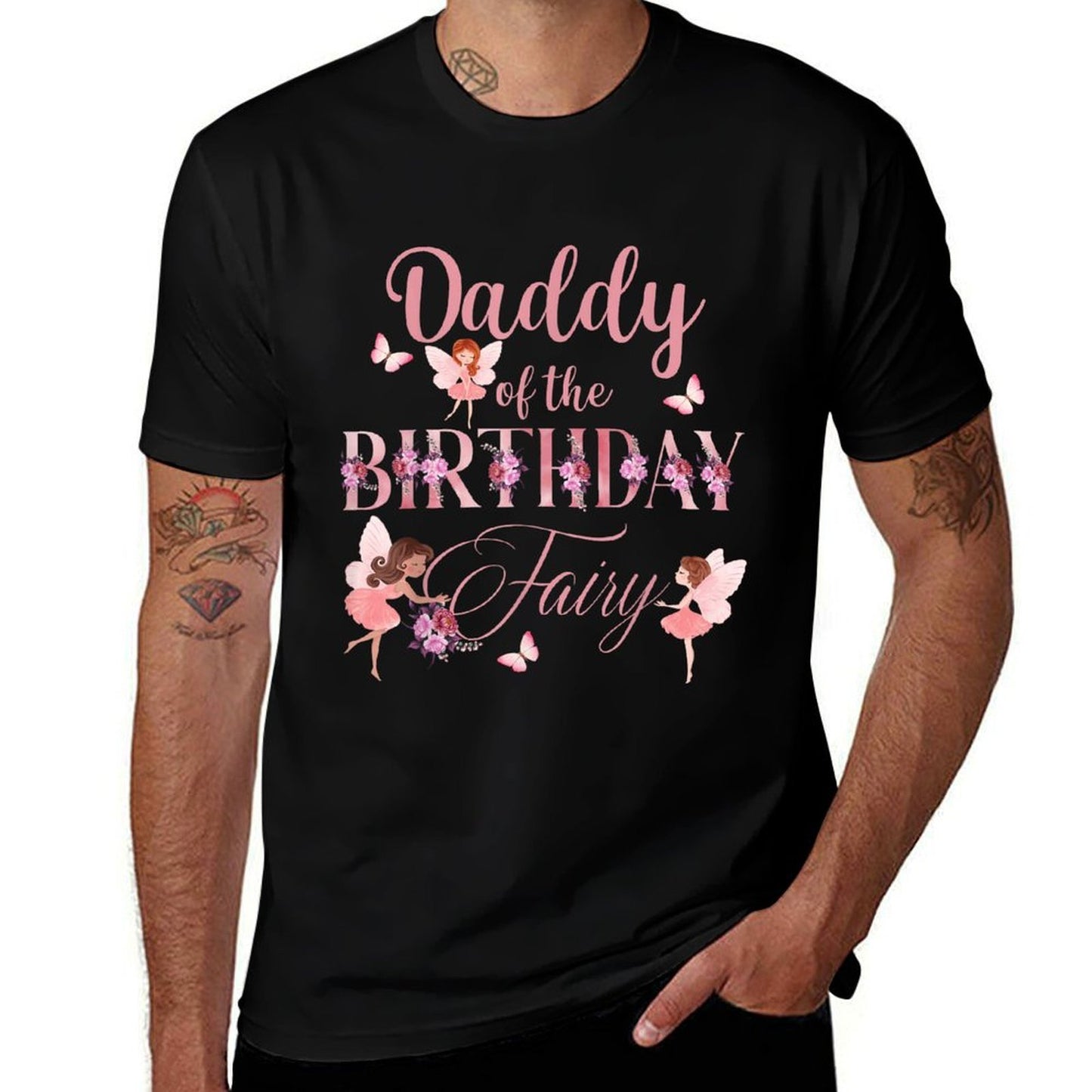 Daddy Of The Birthday Fairy First Birthday Family Matching  Lightweight T-Shirt