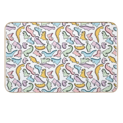 Cute Dino Explosion  Repositionable Bath Mat