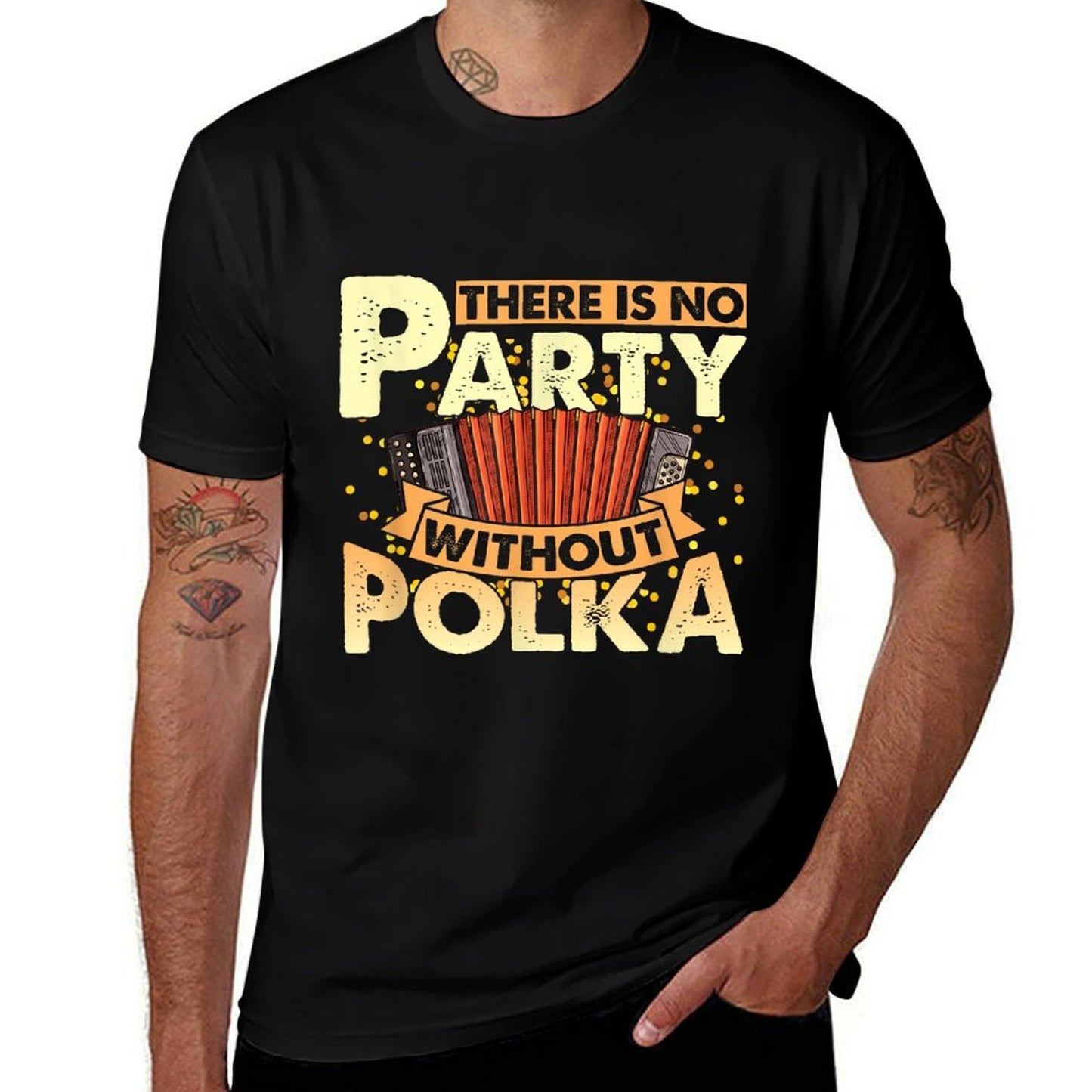 Funny Polka Party Accordion Player Polka Dance Polka Music, Small, Black  Soft T-Shirt