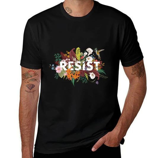 RESIST Floral Anti Trump Political Protest  Vintage-inspired T-Shirt