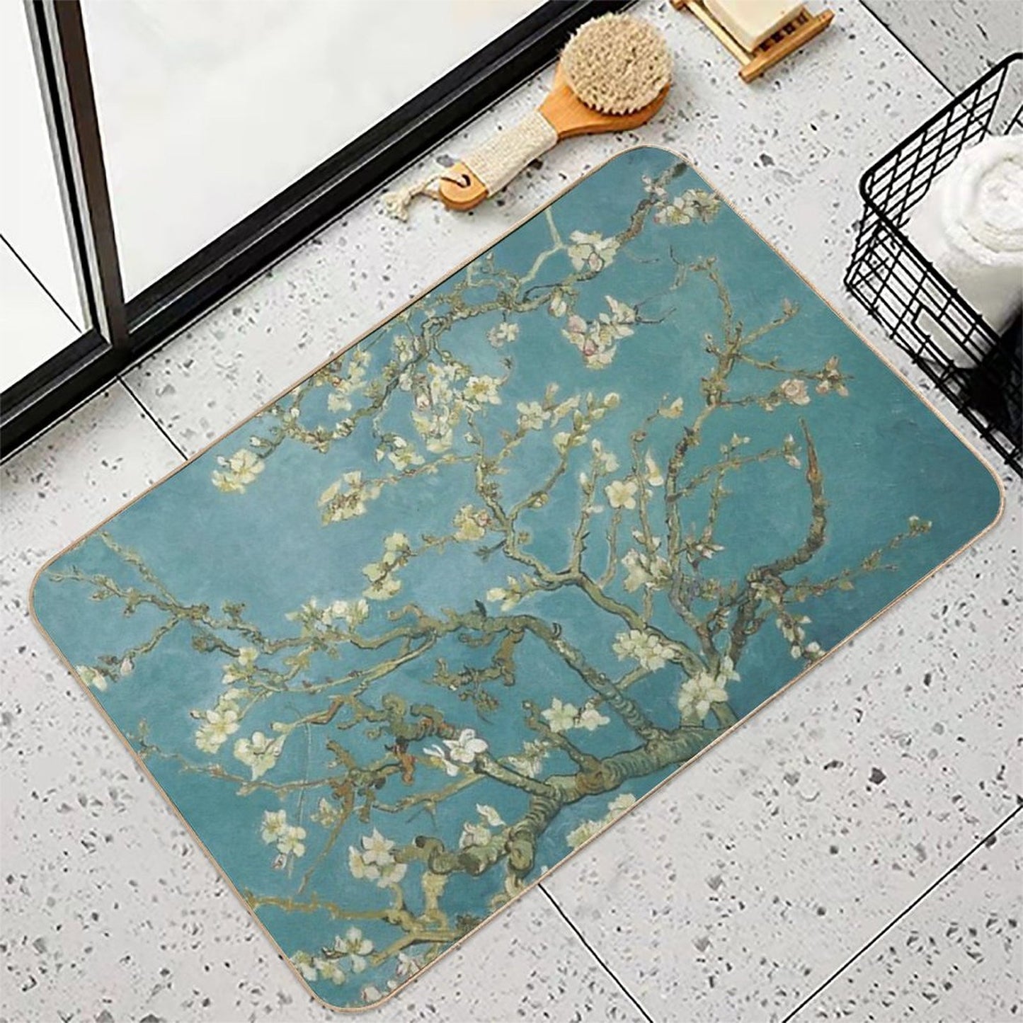 Almond Blossom - Vincent Van Gogh  Rapid-Drying Bath Mat