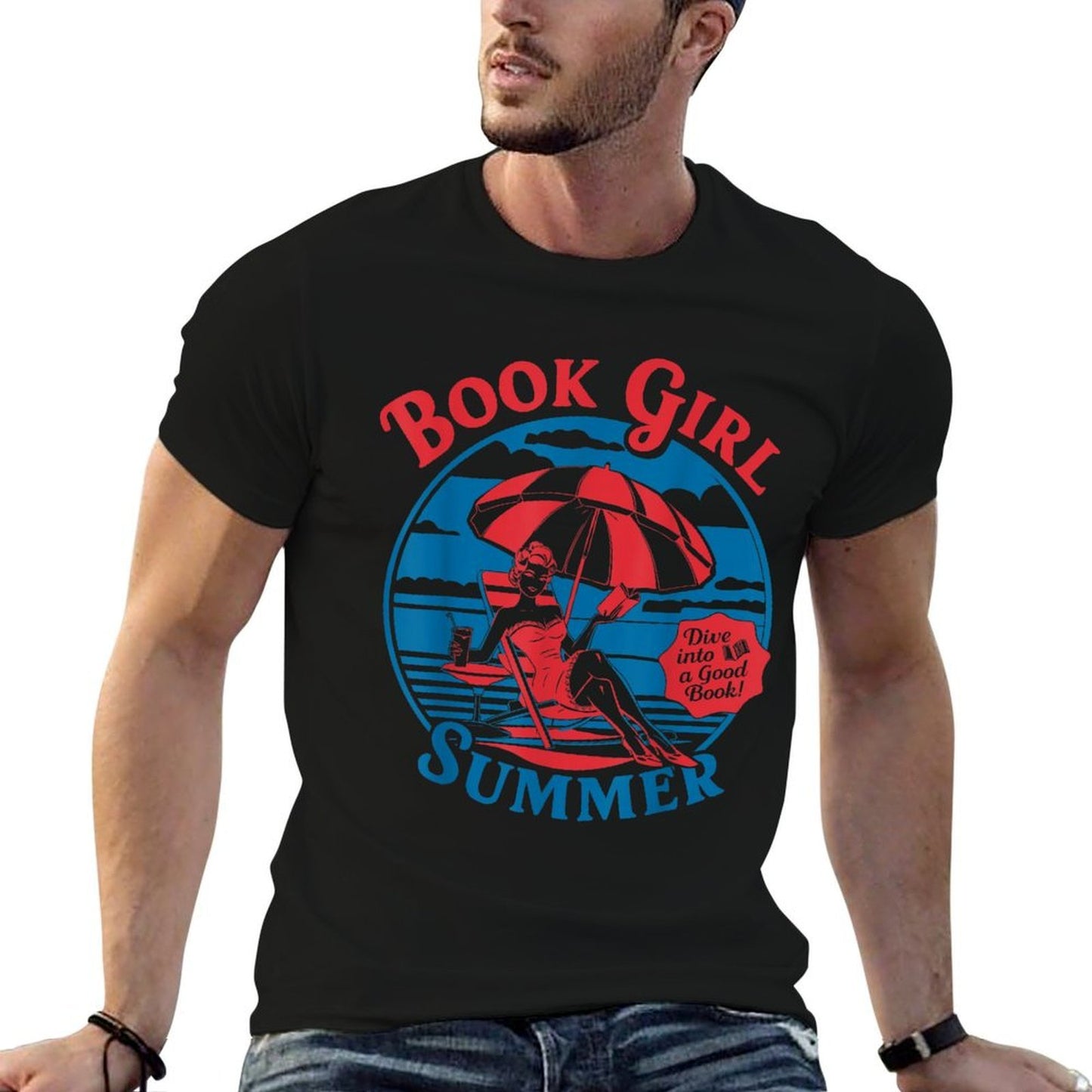 Book Girl Summer Women Retro Bookish Vacation Funny Reader  Quick-drying T-Shirt