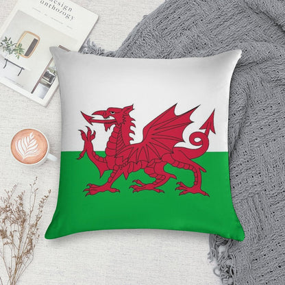 Flag of Wales - Welsh Flag Soft High-Density Material Throw Pillow