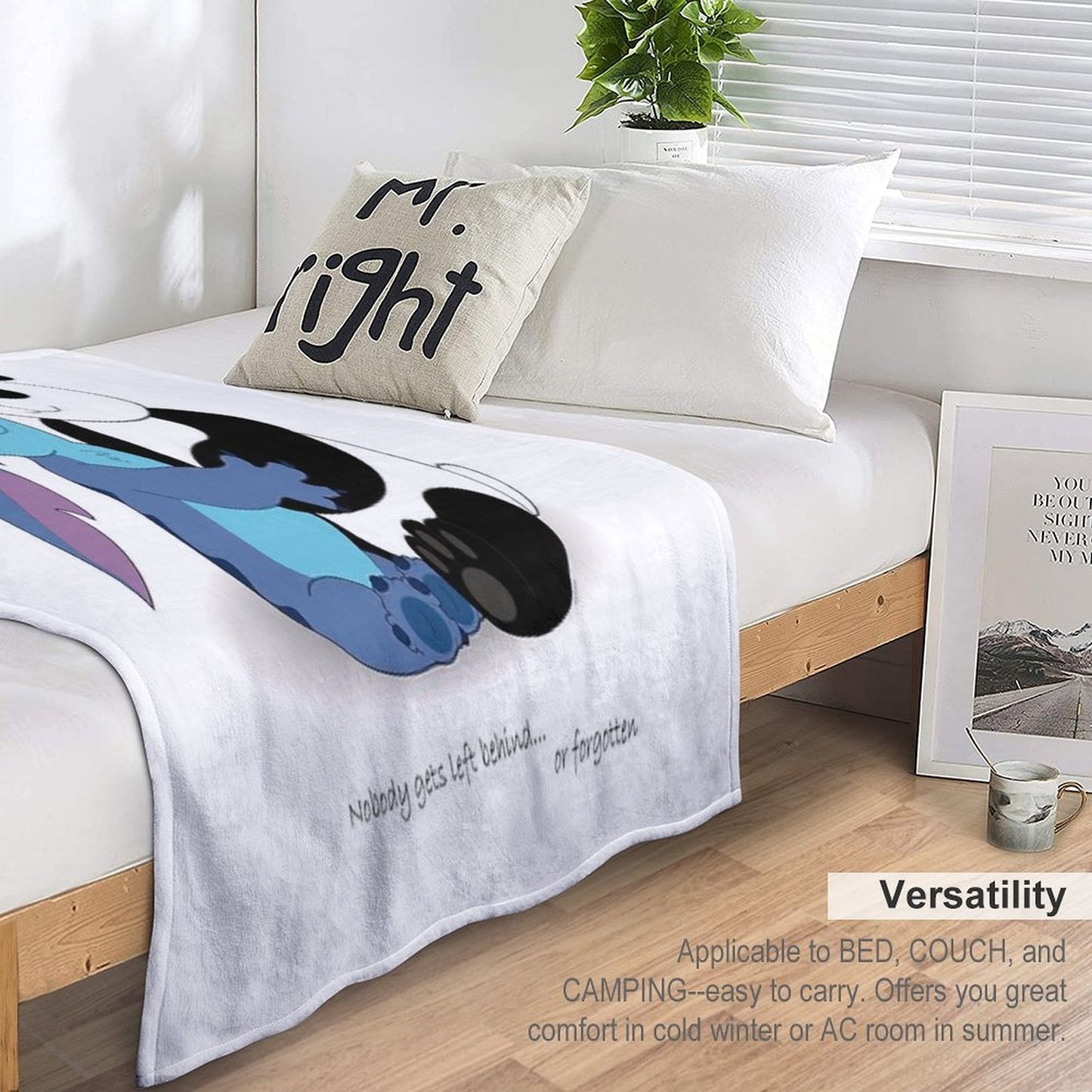 Stitch & Panda Machine-washable Throw Blanket