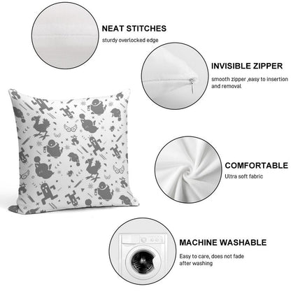 Final Fantasy Medley Soft Fade-Resistant Throw Pillow