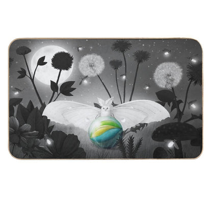 Luna Moth  Repositionable Bath Mat