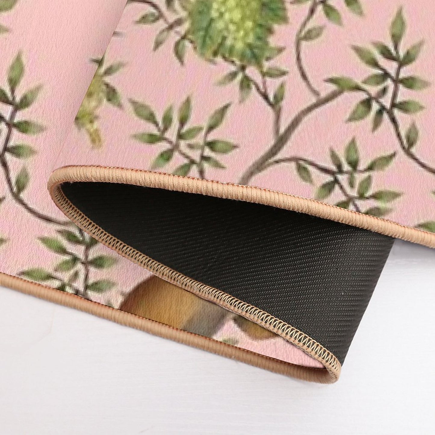 Copy of Vintage Chinoiserie Monkeys Botanical Garden Pink Nightgarden  Dirt-Trapping Bath Mat