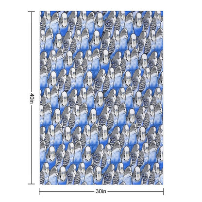 Budgie Blue Pattern All-season Throw Blanket