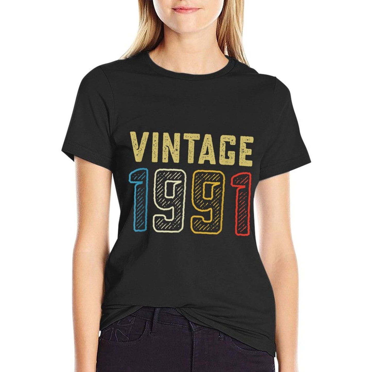 Vintage 1991 Retro 30 Year Old Bday Gift 30th Birthday  Relaxed-fit T-Shirt