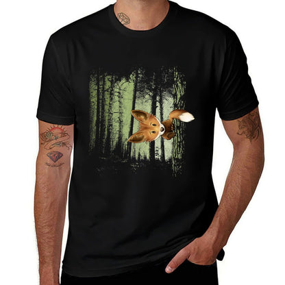 Funky Fox In Casual Twilight Forest  Moisture-wicking T-Shirt
