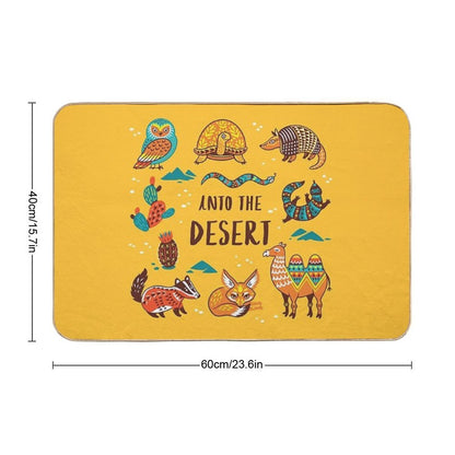 Desert Animals  Fade-Resistant Bath Mat