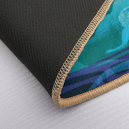 Night at The Baths - Aqua  Repositionable Bath Mat