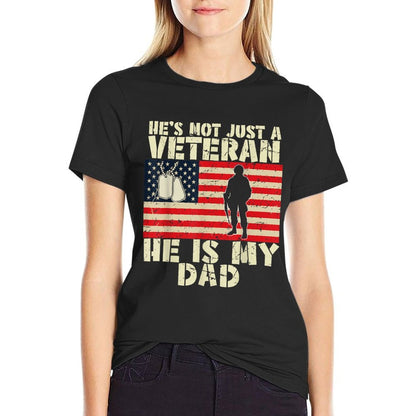 Kids My Dad Is Not Just A Veteran American Veterans Day  Vintage-inspired T-Shirt