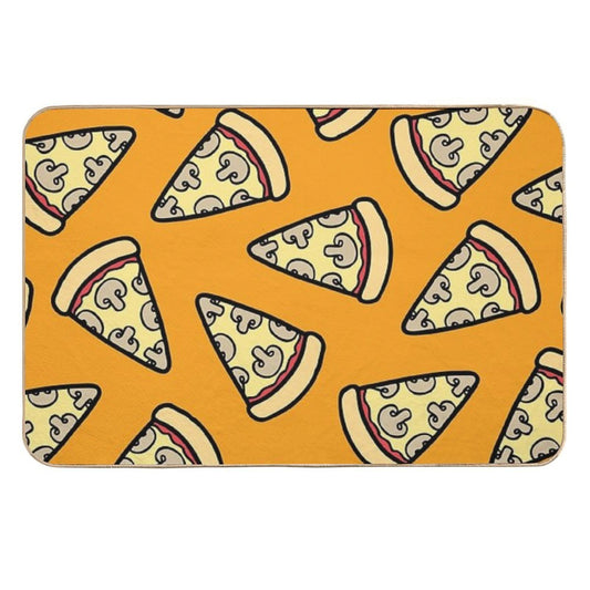 Mushroom Pizza Pattern  Dirt-Trapping Bath Mat