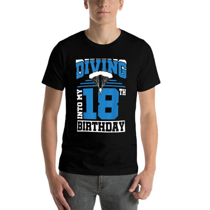 Skydiving Birthday - First Time Skydiving - 18th Birthday  Easy-care T-Shirt