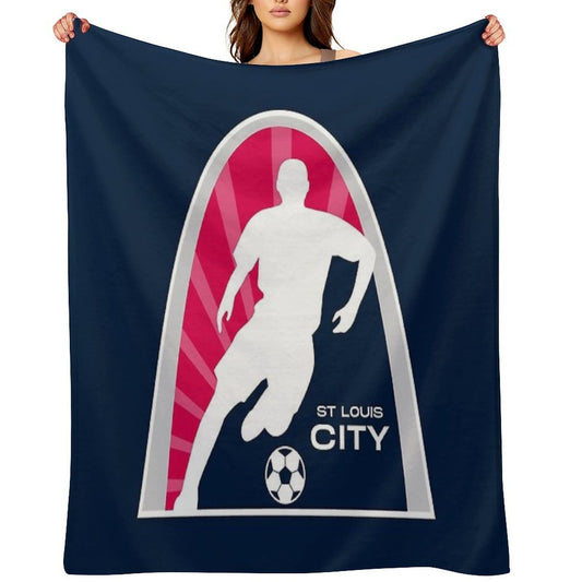 STL Soccer Dribble All-season Throw Blanket