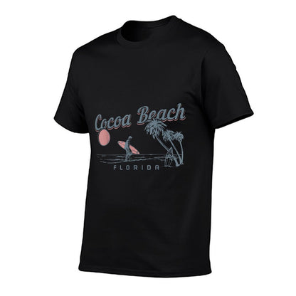 Cocoa Beach Florida Surf Vintage Souvenir Surfing Surfer  Eco-friendly Material T-Shirt
