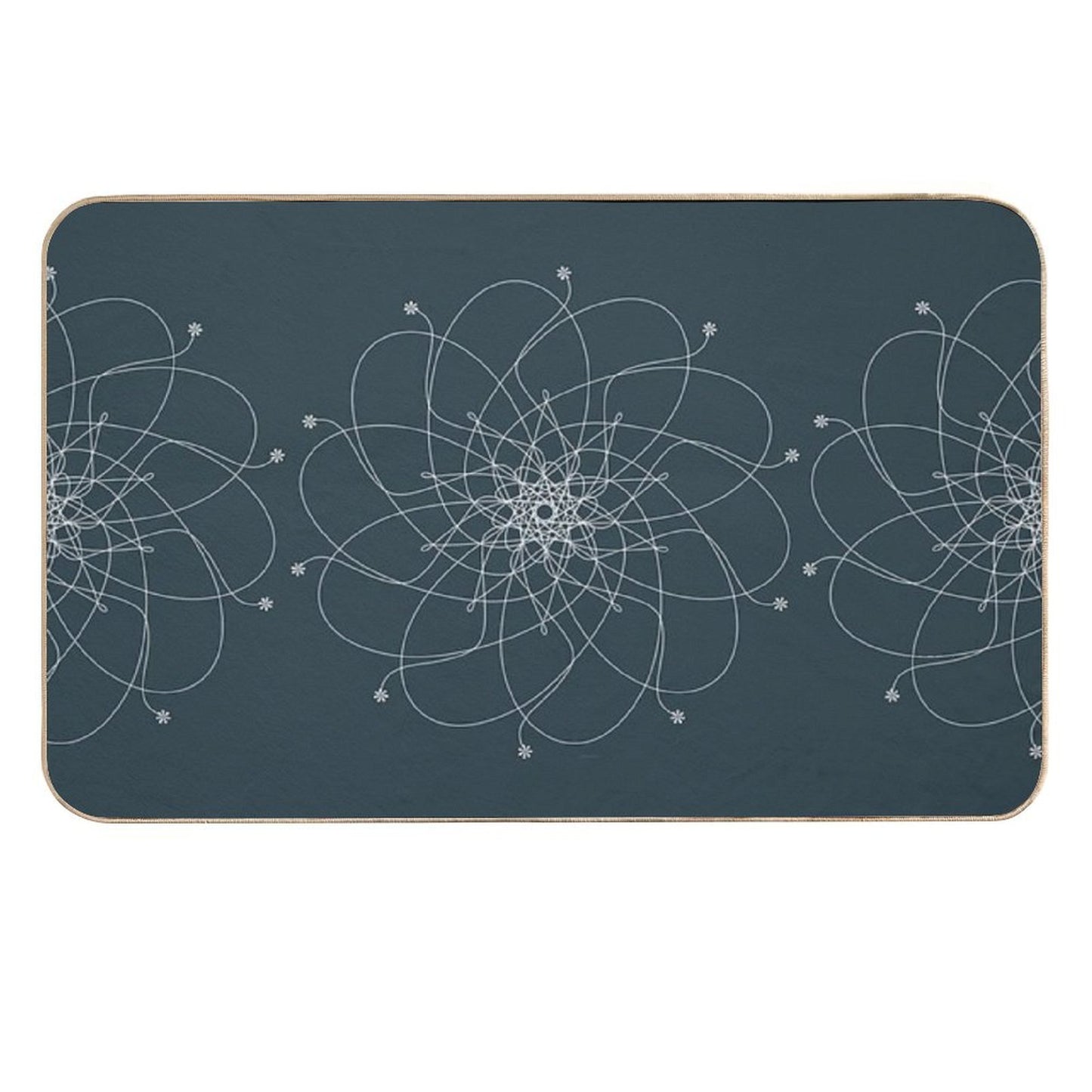 Ornament – Nightblu Blossom  High-Traffic Bath Mat
