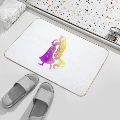 Princess Inspired Silhouette  Easy Maintenance Bath Mat
