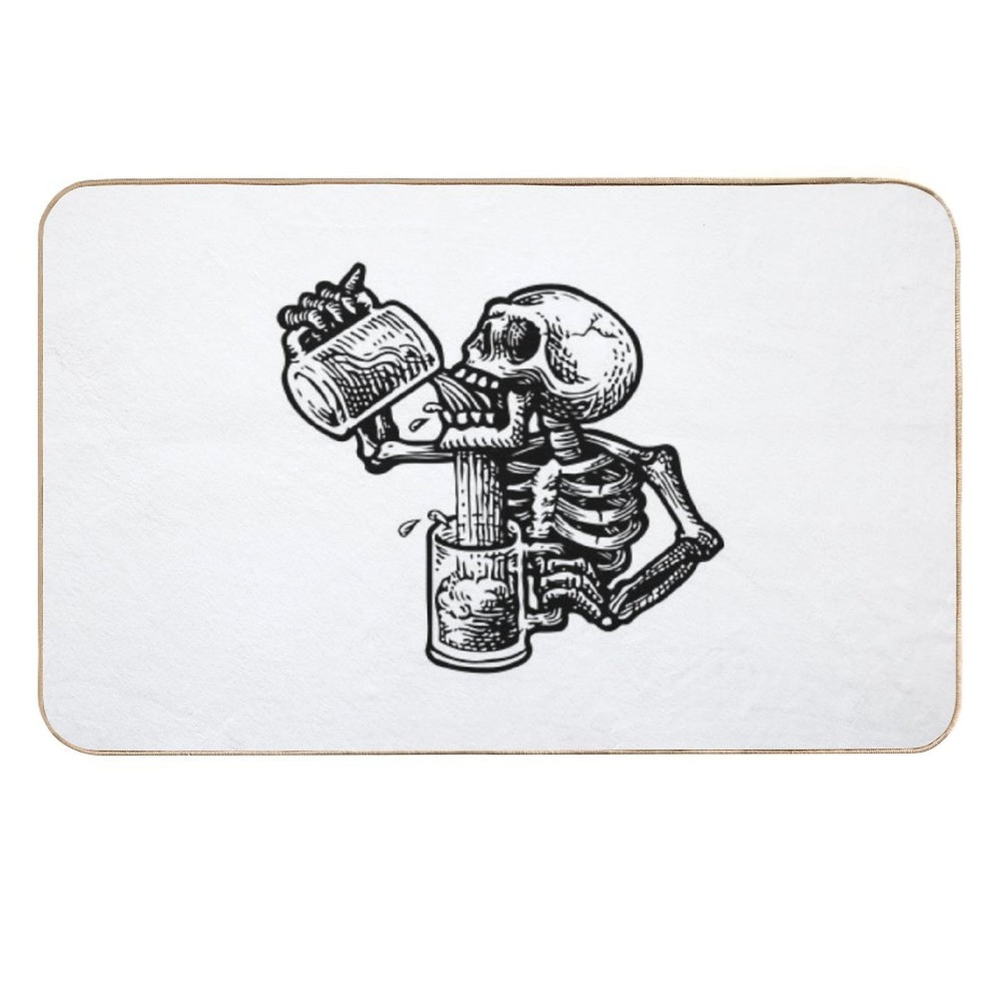 Drunk Skull  Pet-Safe Bath Mat