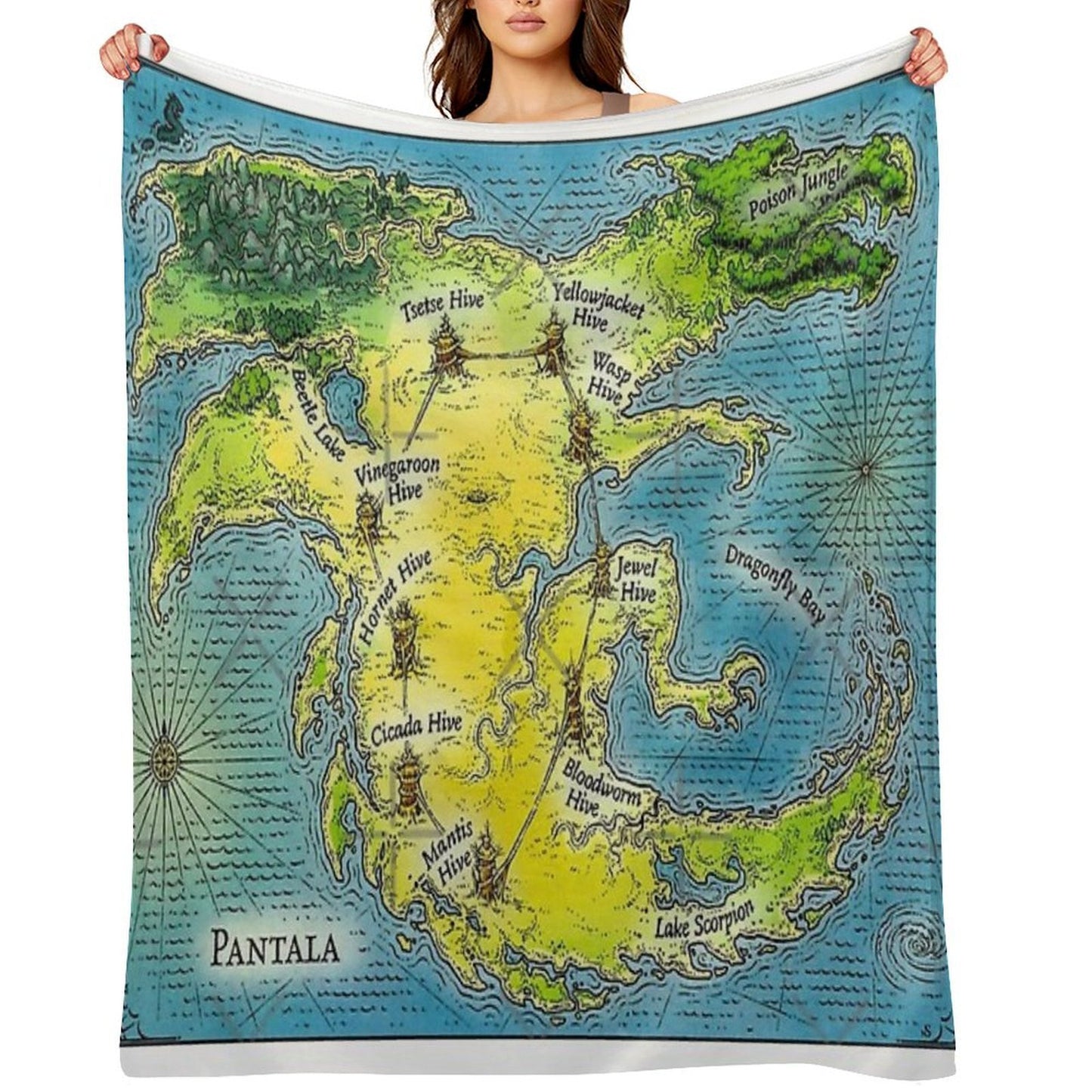 Maps Poster Metal Print Tapestry Throw Blanket  Poster Compact Throw Blanket