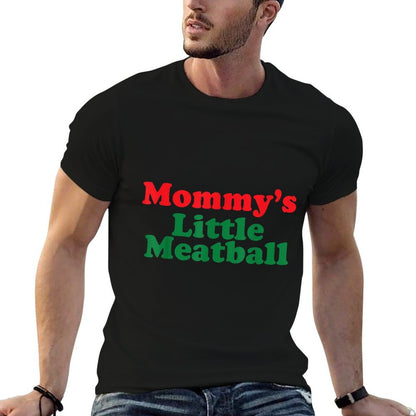Mommy's Little Meatball Italian Funny  Heathered Texture T-Shirt