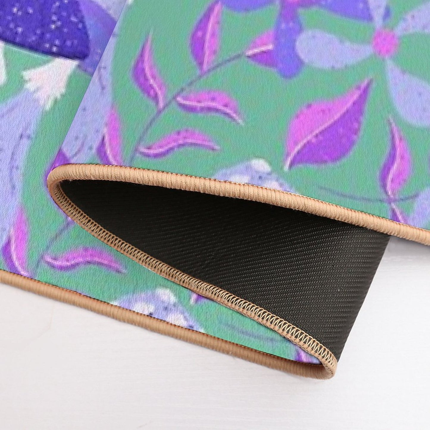 Groovy Shrooms & Blooms - Mushroom And Floral Pattern  Pet-Safe Bath Mat