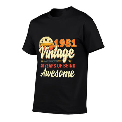40 Year Old Gifts Vintage 1981 Limited Edition 40th Birthday  Oversized Silhouette T-Shirt