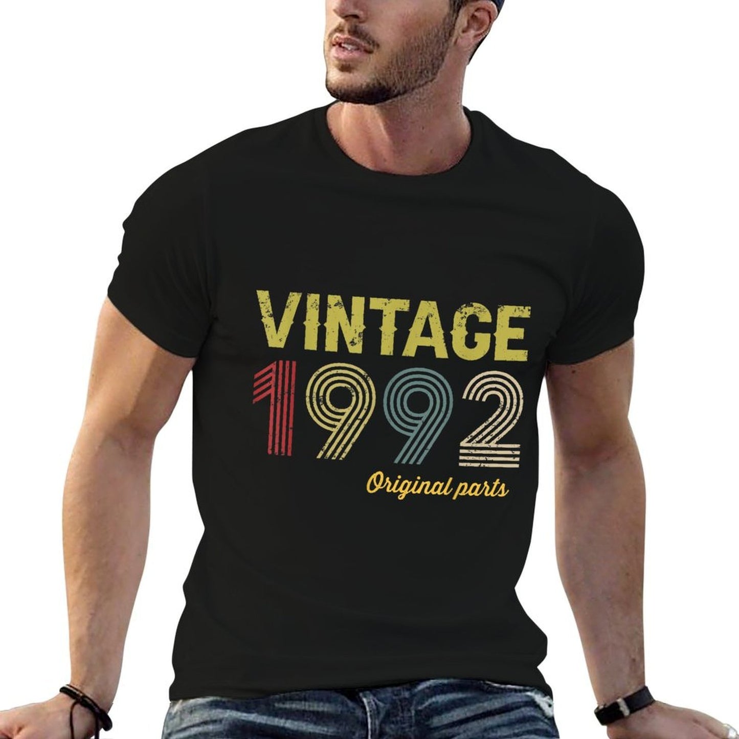 Retro 1992 Original Parts Vintage 30 Years Old 30th Birthday  Trendy Pattern T-Shirt
