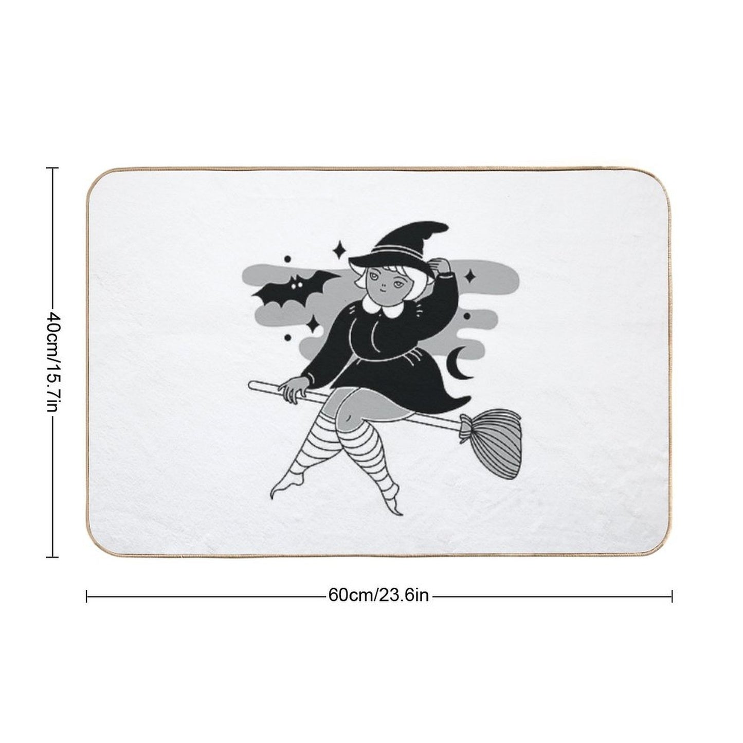 Flying at Midnight  Easy To Clean Bath Mat