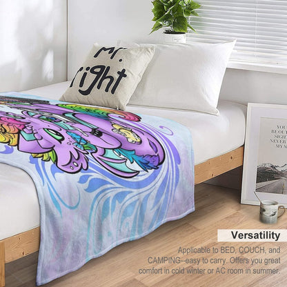 Rosa Artist 'Rainbow Swirls' Comfort Throw Blanket