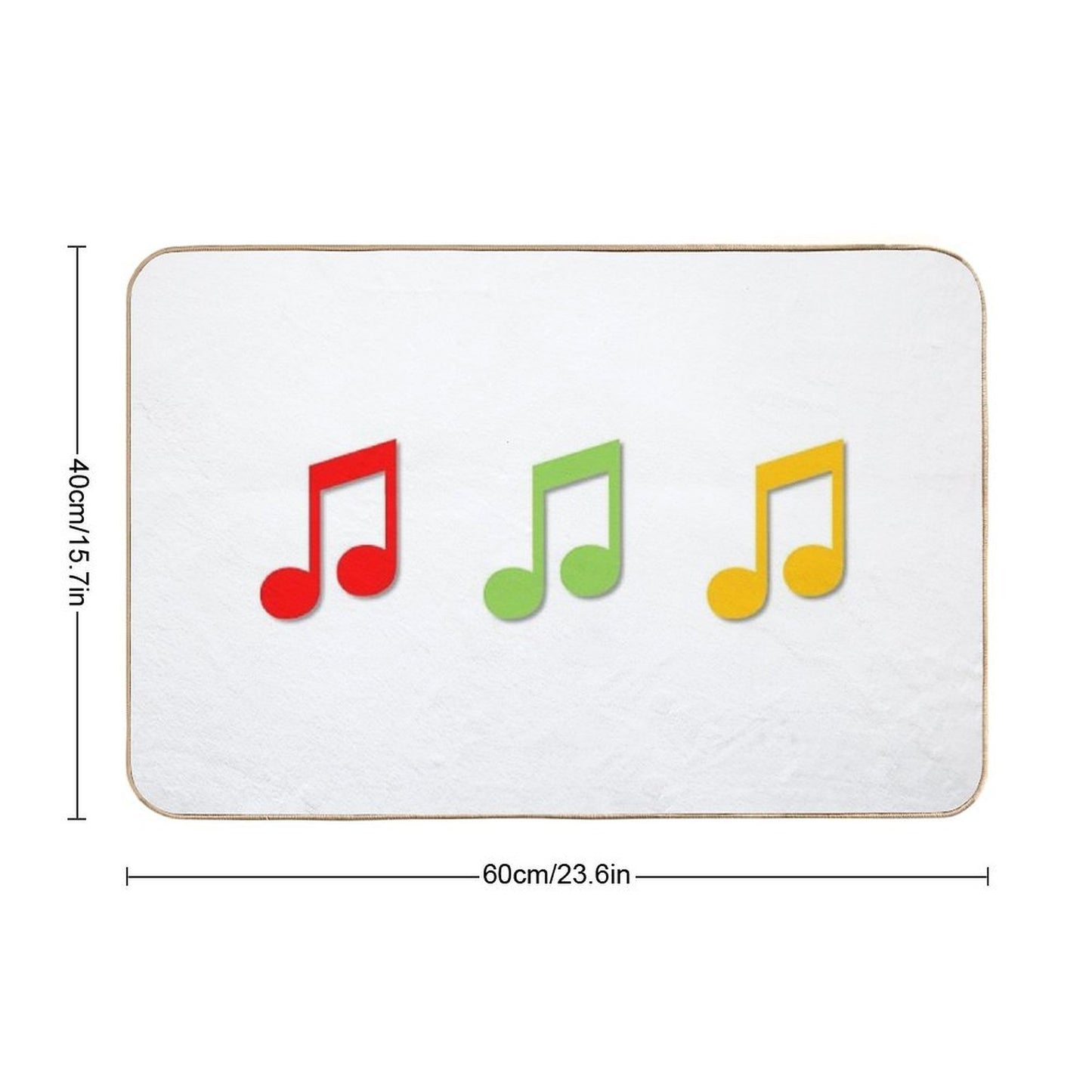 Three Notes  Stain-Proof Bath Mat
