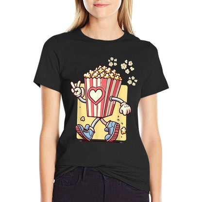 Popcorn Sweet The Popcorn Cinema Watching Movies Popcorn  Relaxed-fit T-Shirt