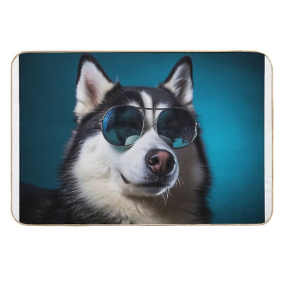 Mr Siberian Husky Durable Bath Mat