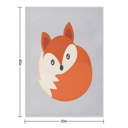 Hello Sleepy Fox Sustainable Throw Blanket