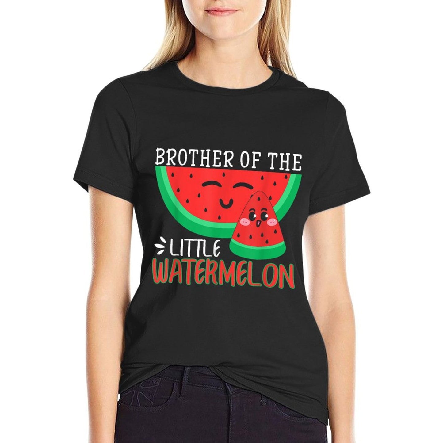 Brother Of The Little Watermelon Melon Family Matching  Slim-fit Cut T-Shirt